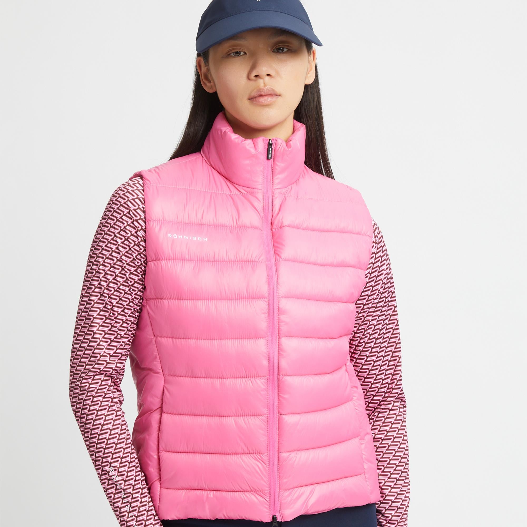 Rohnisch Airlite Padded Ladies Golf Vest Carmine Rose